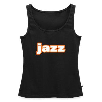 JAZZ - Women’s Premium Organic Tank top - black - Front - AI Model Female 172 light (172cm)
