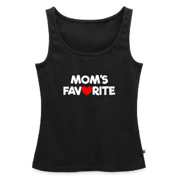 Enfant préféré Chéri de maman Je suis le préféré de maman - Débardeur bio Premium Femme - noir - Devant - AI Model Female 172 light (172cm)
