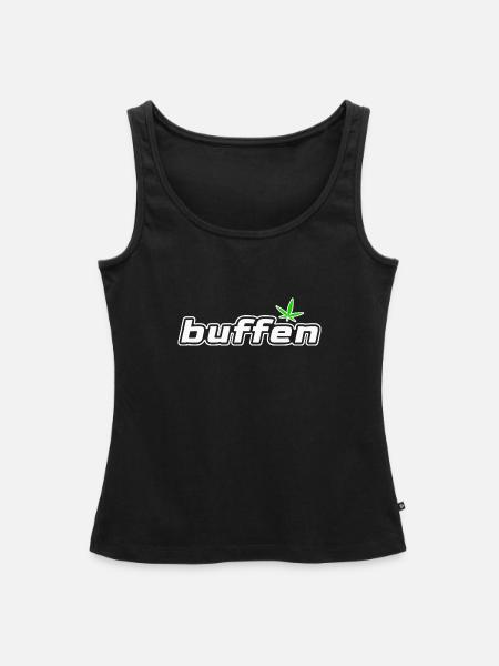 buffen – Minimalist Statement - Frauen Premium Organic Tank Top - Schwarz