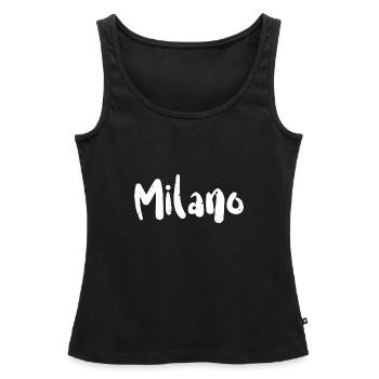 Milano - Italian - Women’s Premium Organic Tank top - black - Front - AI Model Female 172 light (172cm)