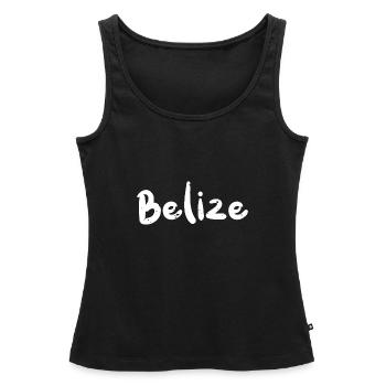 Belize - Corail - Débardeur bio Premium Femme - noir - Devant - AI Model Female 172 light (172cm)