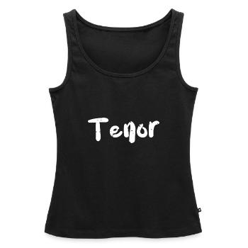Ténor - Musique - Débardeur bio Premium Femme - noir - Devant - AI Model Female 172 light (172cm)