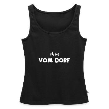 Ich Bin Vom Dorf - Country - Frauen Premium Organic Tank Top - Schwarz - Vorne - AI Model Female 172 light (172cm)