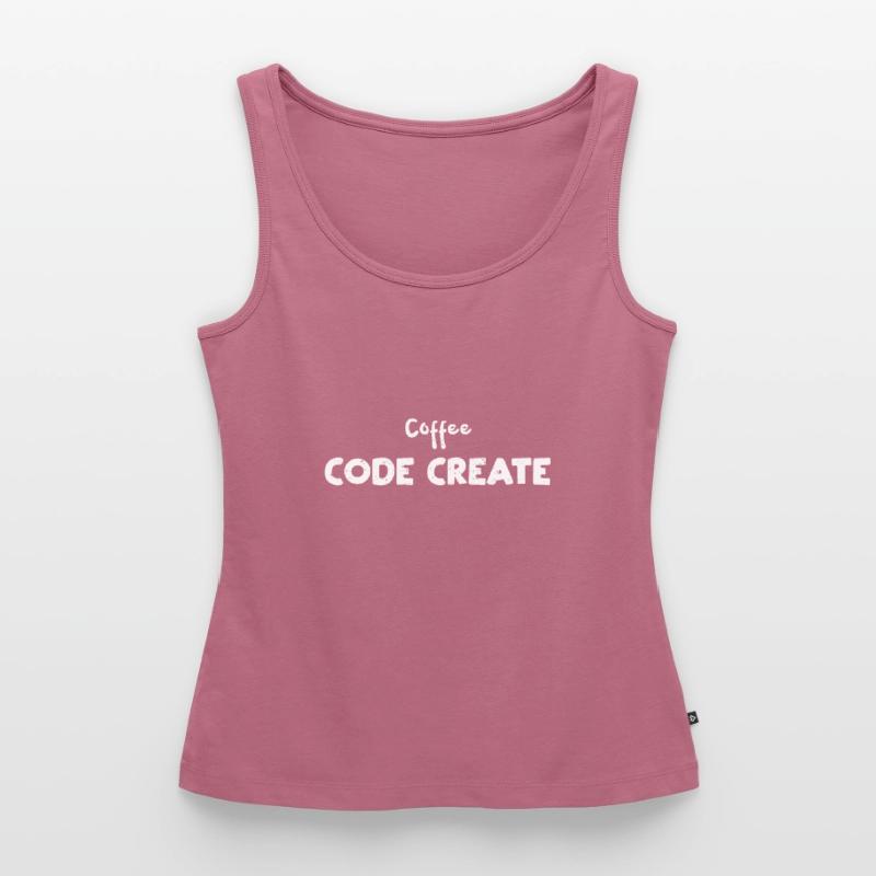Coffee Code Create - Coding Frauen Premium Organic Tank Top