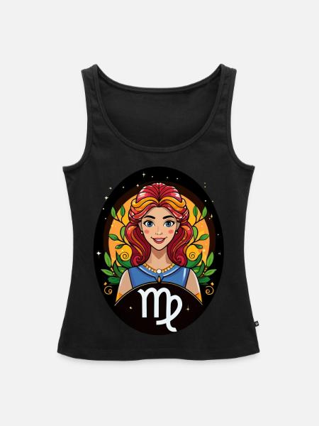 Sternzeichen Jungfrau - Frauen Premium Organic Tank Top - Schwarz