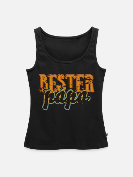 bester papa - Frauen Premium Organic Tank Top - Schwarz