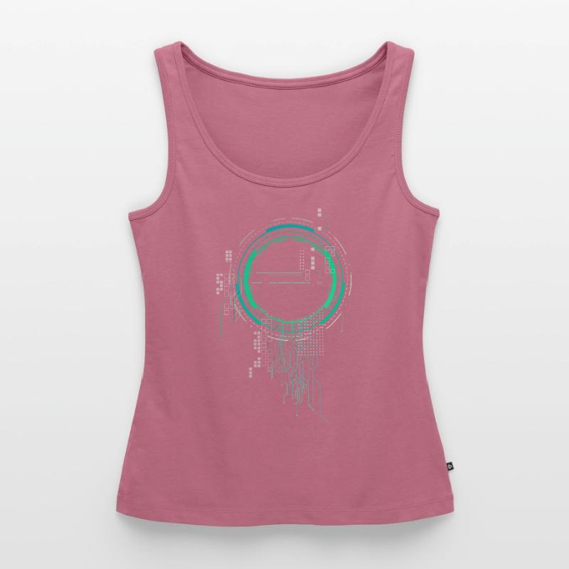 CPU PC PCB Spaceship Code Nerd PC Pixel Coder Débardeur bio Premium Femme