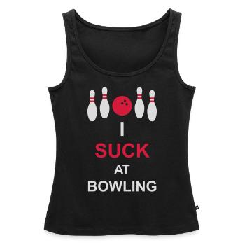 Je suis nul au bowling - Débardeur bio Premium Femme - noir - Devant - AI Model Female 172 light (172cm)