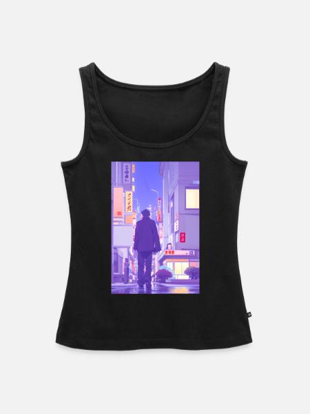 Tokio-Landschaft - Frauen Premium Organic Tank Top - Schwarz