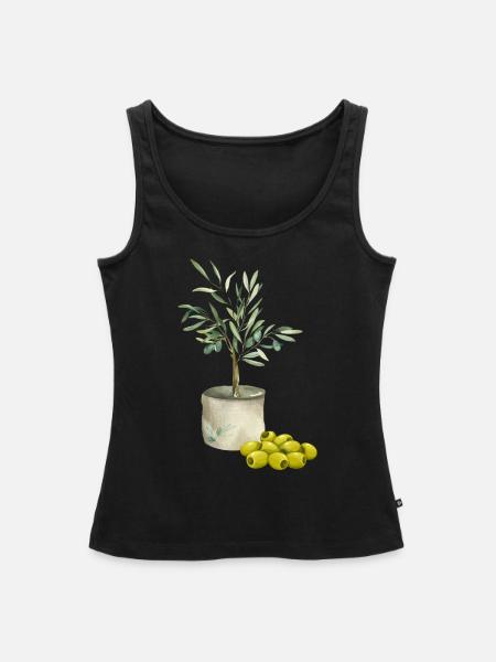 Oliven - Frauen Premium Organic Tank Top - Schwarz