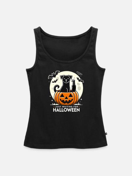 Waiting for Halloween - Frauen Premium Organic Tank Top - Schwarz