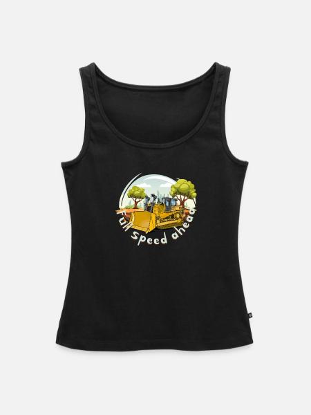 Bulldozer voll in fahrt - Frauen Premium Organic Tank Top - Schwarz