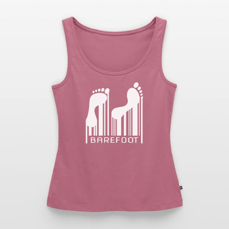 Barefoot Barcode Barefoot Bar Code Code Women’s Premium Organic Tank top