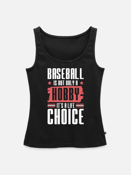 baseball hobby - Frauen Premium Organic Tank Top - Schwarz