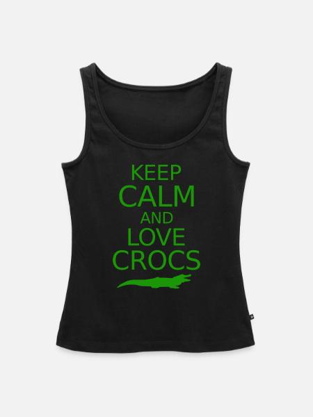 Liebe Krokodile - Frauen Premium Organic Tank Top - Schwarz