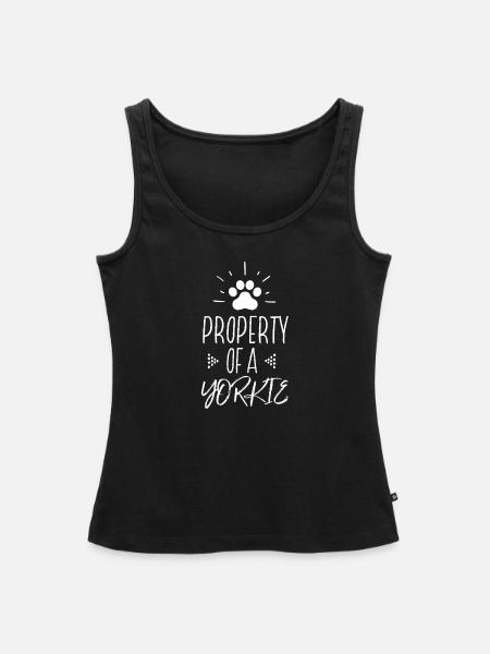 Eigentum eines Yorkie - Frauen Premium Organic Tank Top - Schwarz