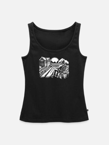 Entspannter Gärtner - Frauen Premium Organic Tank Top - Schwarz