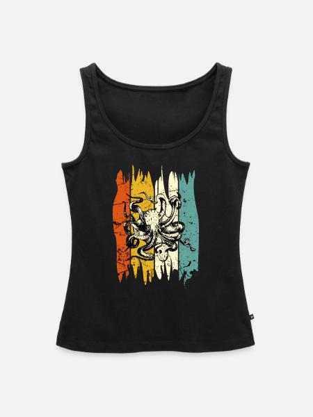 Oktopus - Frauen Premium Organic Tank Top - Schwarz