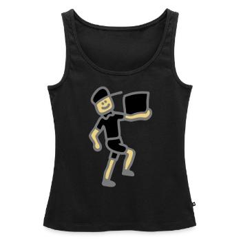 Paketdienst Post 3 - Frauen Premium Organic Tank Top - Schwarz - Vorne - AI Model Female 172 light (172cm)