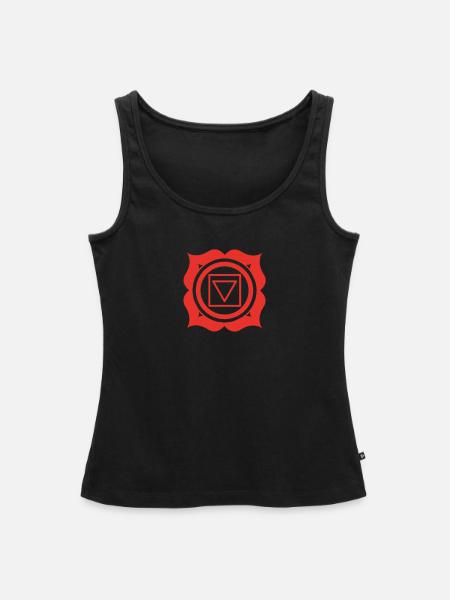 Wurzel-Chakra - Frauen Premium Organic Tank Top - Schwarz