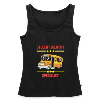 Schulbusfahrer Schulbus - Frauen Premium Organic Tank Top - Schwarz - Vorne - AI Model Female 172 light (172cm)