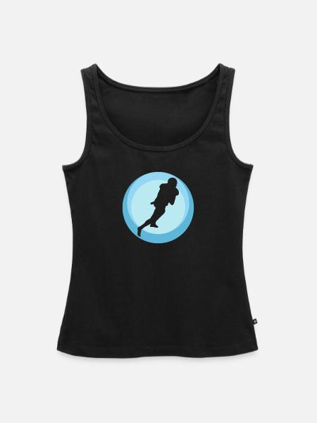 Quarterback Gridiron - Frauen Premium Organic Tank Top - Schwarz