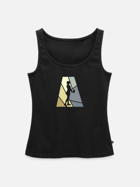 Vorhand Rückhand Spieler - Frauen Premium Organic Tank Top - Schwarz
