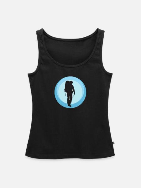 Backpacking Backpacker Pilger - Frauen Premium Organic Tank Top - Schwarz