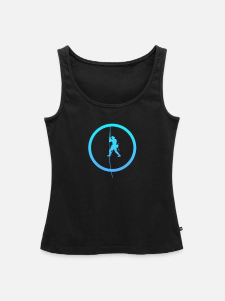 Klettern Felsklettern Bergsteiger - Frauen Premium Organic Tank Top - Schwarz