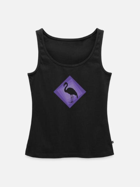 Flamingo Wasservogel Flamenco - Frauen Premium Organic Tank Top - Schwarz