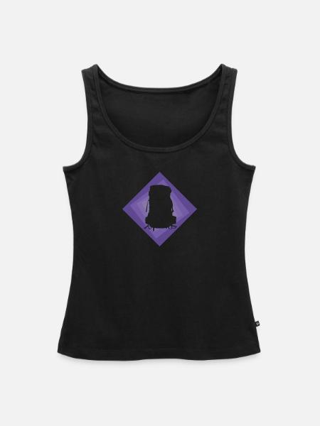 Backpacker Wandern Pilger - Frauen Premium Organic Tank Top - Schwarz