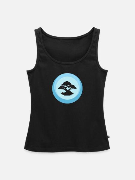 Bäume Bäume Bonsai - Frauen Premium Organic Tank Top - Schwarz