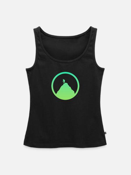 Kletterwand Berg Alpen - Frauen Premium Organic Tank Top - Schwarz