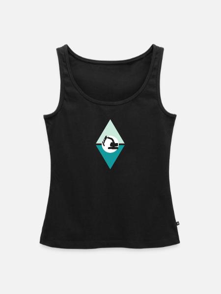 Bagger Hausbau Bauarbeiter - Frauen Premium Organic Tank Top - Schwarz