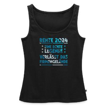 Retraite 2024 Légende Adieu Cadeau Adieu - Débardeur bio Premium Femme - noir - Devant - AI Model Female 172 light (172cm)