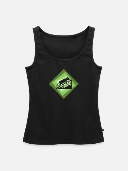 Achterbahn Festzelt rollercoaster - Frauen Premium Organic Tank Top - Schwarz