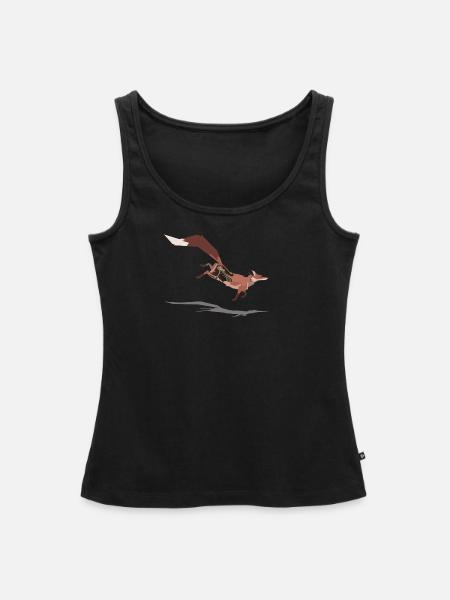 Fuchs und Vergänglichkeit - Frauen Premium Organic Tank Top - Schwarz
