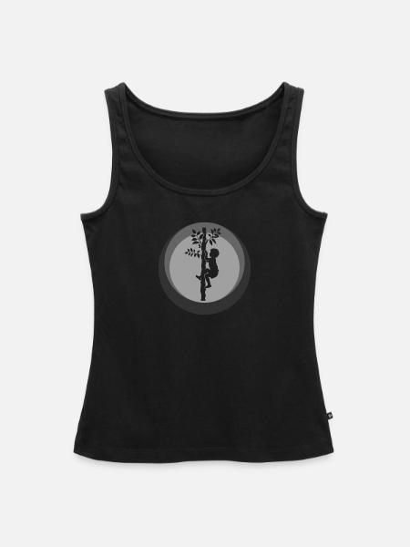 Baumklettern Aufstieg - Frauen Premium Organic Tank Top - Schwarz