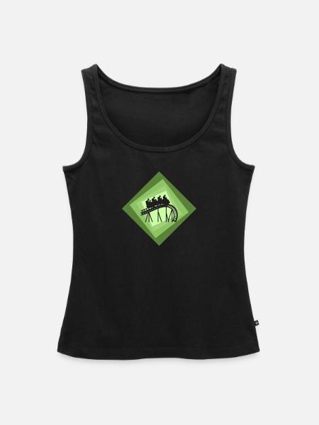 Achterbahn rollercoaster Rummel - Frauen Premium Organic Tank Top - Schwarz