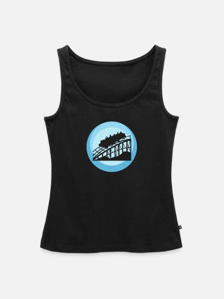 Achterbahn Rummel Festzelt - Frauen Premium Organic Tank Top - Schwarz