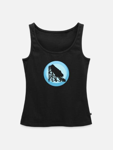 Rummel Lukas Achterbahn - Frauen Premium Organic Tank Top - Schwarz