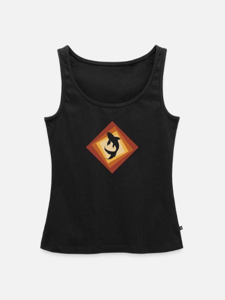 Koi Fisch - Frauen Premium Organic Tank Top - Schwarz