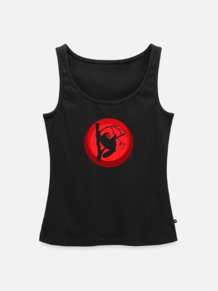 Faultier Entspannen - Frauen Premium Organic Tank Top - Schwarz