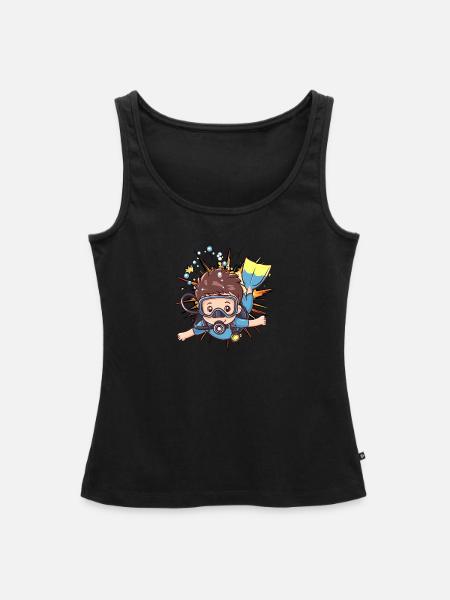 Taucher Schnorcheln - Frauen Premium Organic Tank Top - Schwarz