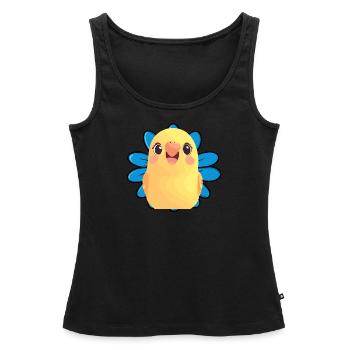 Wellensittich Vogel - Frauen Premium Organic Tank Top - Schwarz - Vorne - AI Model Female 172 light (172cm)