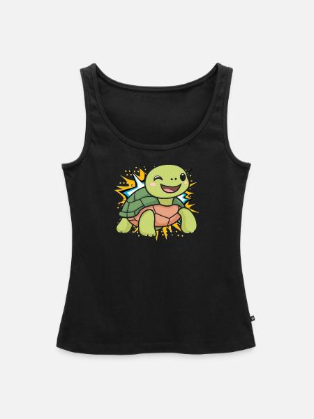 Turtle Schildkröten Uralt - Frauen Premium Organic Tank Top - Schwarz