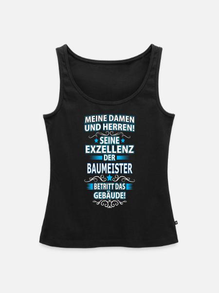 BAUMEISTER - Frauen Premium Organic Tank Top - Schwarz