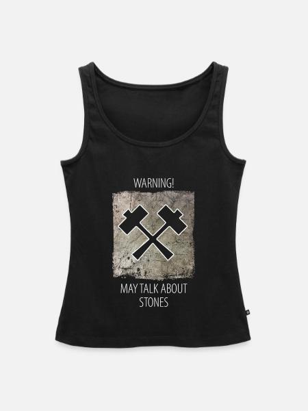 Steinmetz Steinbildhauer Spruch - Frauen Premium Organic Tank Top - Schwarz