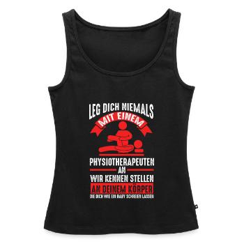 Physiotherapeutin Praxis Physio Geschenk - Frauen Premium Organic Tank Top - Schwarz - Vorne - AI Model Female 172 light (172cm)