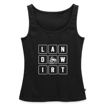 Farmer Farm Tractor Farm Country Egg - Women’s Premium Organic Tank top - black - Front - AI Model Female 172 light (172cm)